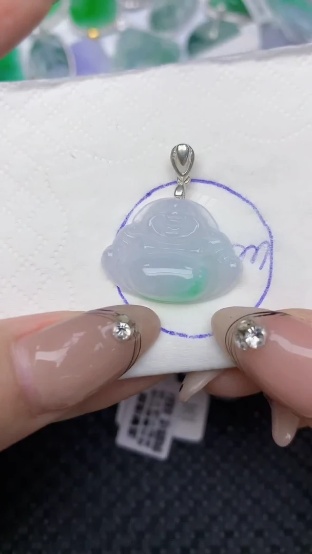 颈饰未镶嵌翡翠天然缅甸翡翠a货百元以上9元证书费自理