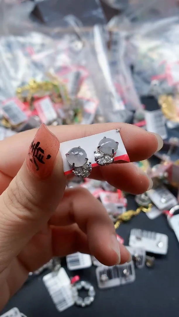 银S925镶嵌戒指翡翠天然A货缅甸翡翠