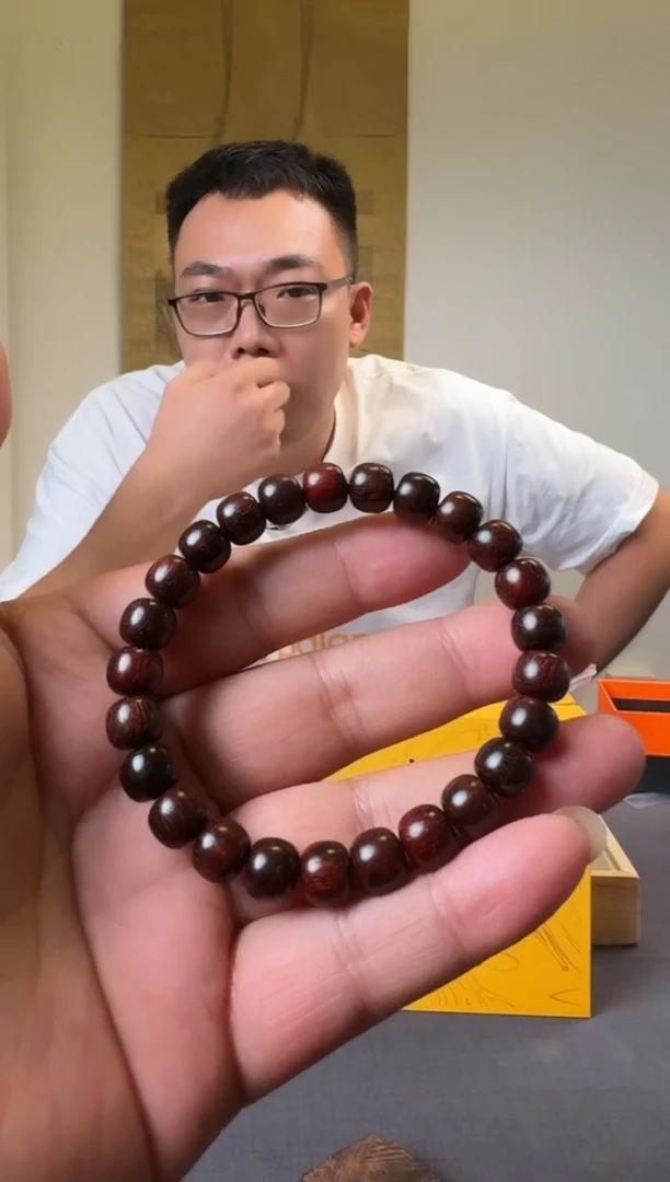 檀香紫檀（小叶紫檀）手串/手链小叶拆房老料9mm单圈