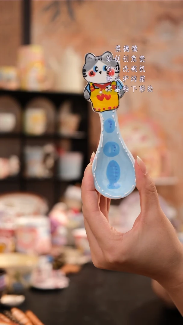 摆件景德镇手工手绘设计师款