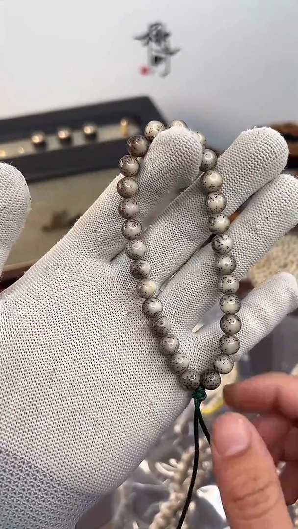 手串星月菩提垃*鱼开播福利月留白原生态石玉料海南同枝果8*8手持