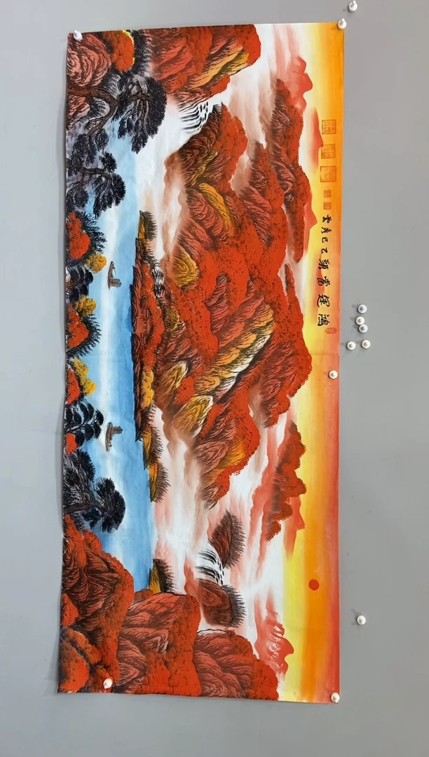 国画郑秀云 小八尺 鸿运当头