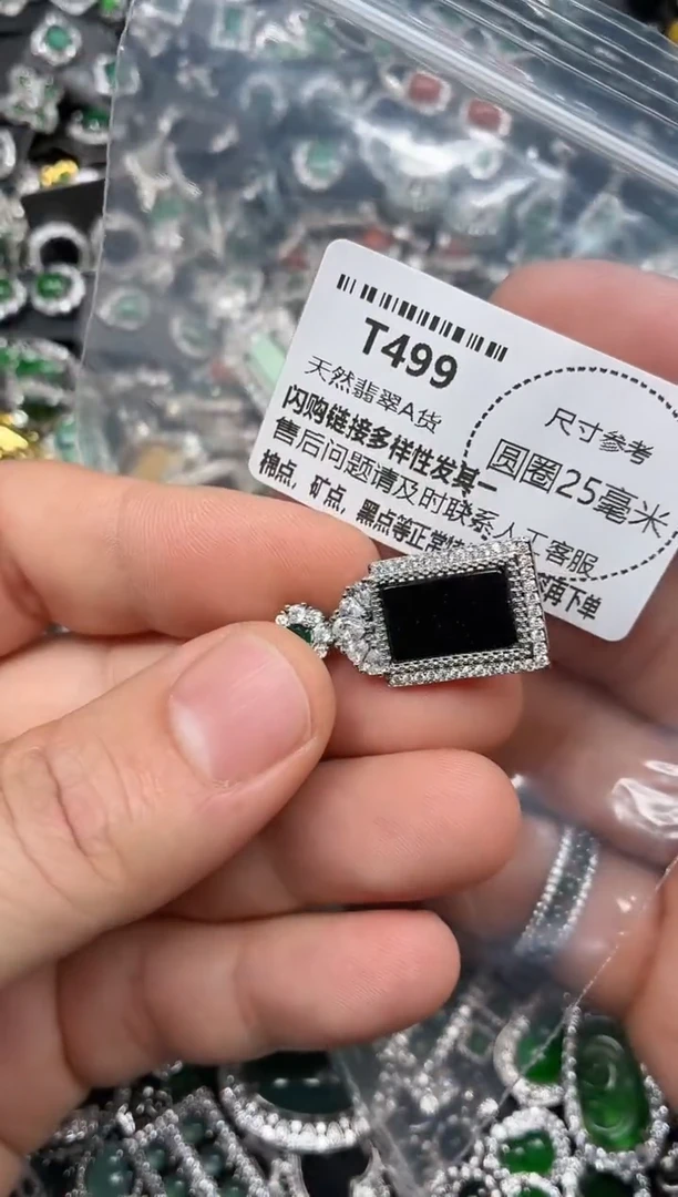 翡翠未镶嵌颈饰T499吊坠