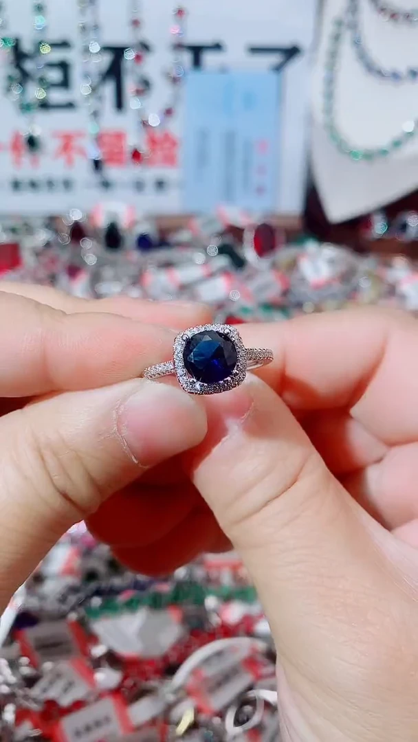 戒指蓝宝石未镶嵌蓝宝石戒指