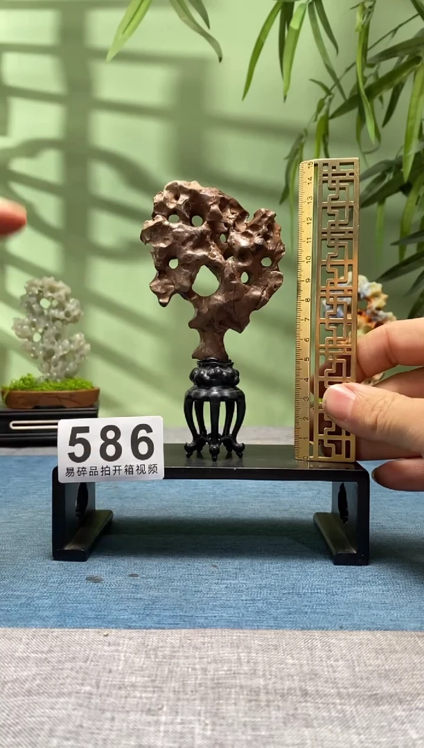 【闪购商品】树脂制品底座 石头是青州玲珑石586号