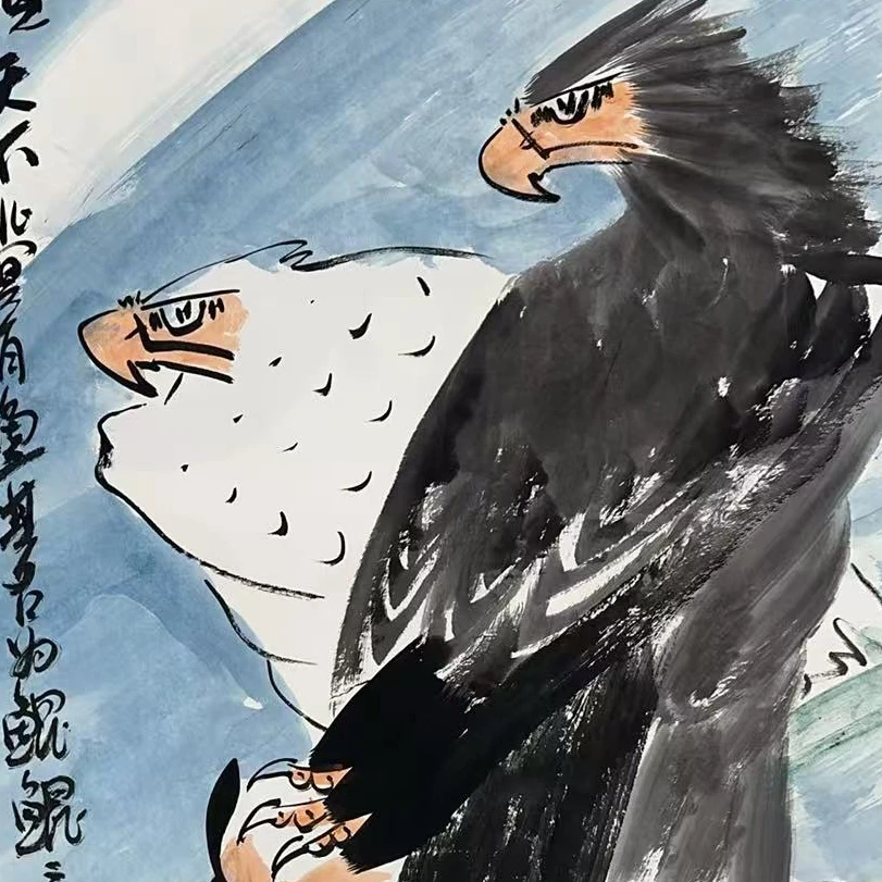 橱窗展示/乐雅文化艺术中心/崔晓军/宣纸国画/带证书