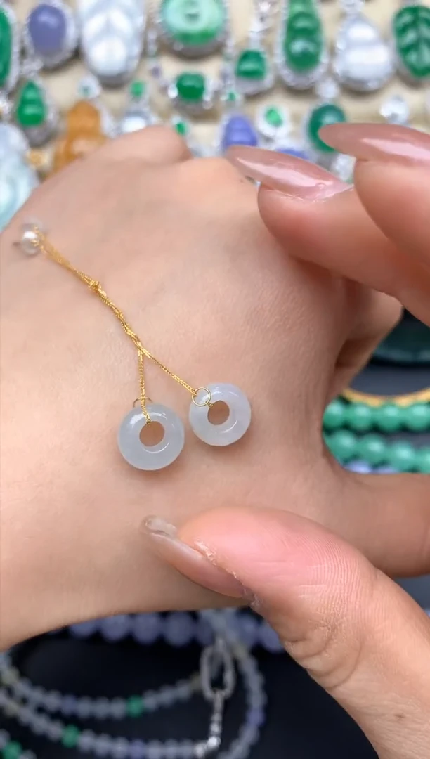 颈饰18K金镶嵌翡翠92-中国好珍宝