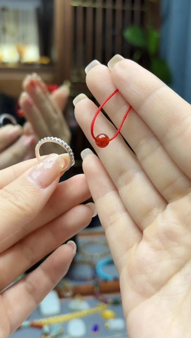 未镶嵌戒指玛瑙/玉髓玛瑙戒指17#ZD