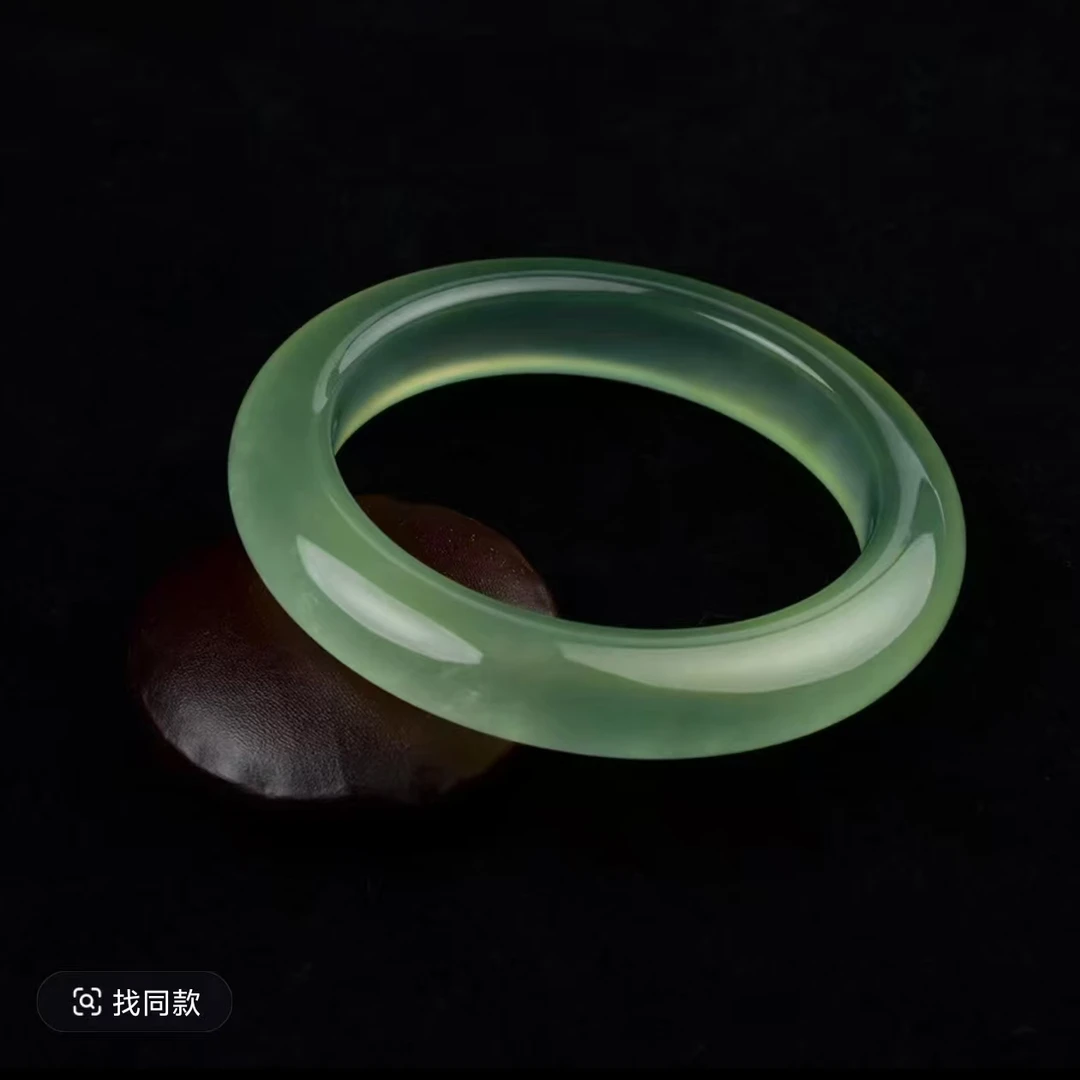 《抖音官方质检》天然A货冰绿手镯 讲解链接 LX"