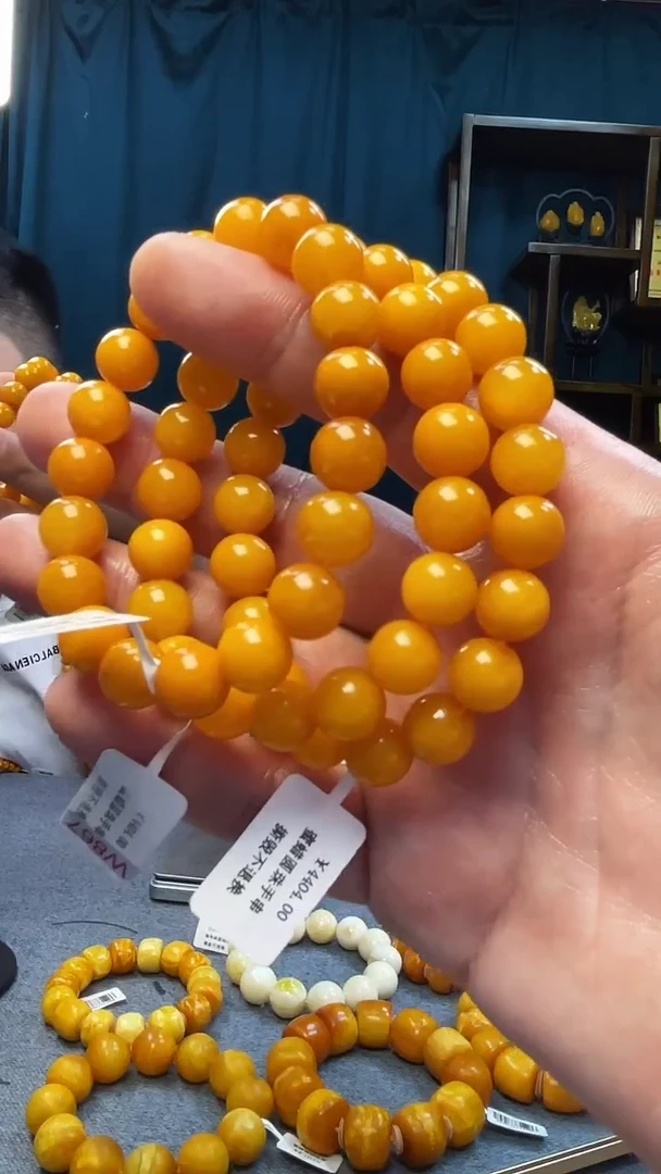 手串琥珀未镶嵌蜜蜡圆珠手串（多样性发其一）