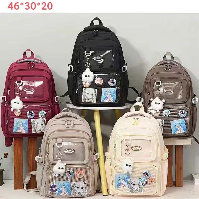初高中小学生百搭时尚日系透气双肩包二次元痛包