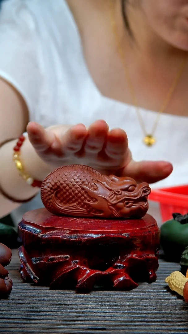 紫砂紫砂原矿茶宠摆件鱼化龙