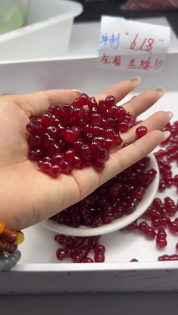 南红玛瑙未镶嵌颈饰w2405鸽血红葫芦12*8mm*10颗