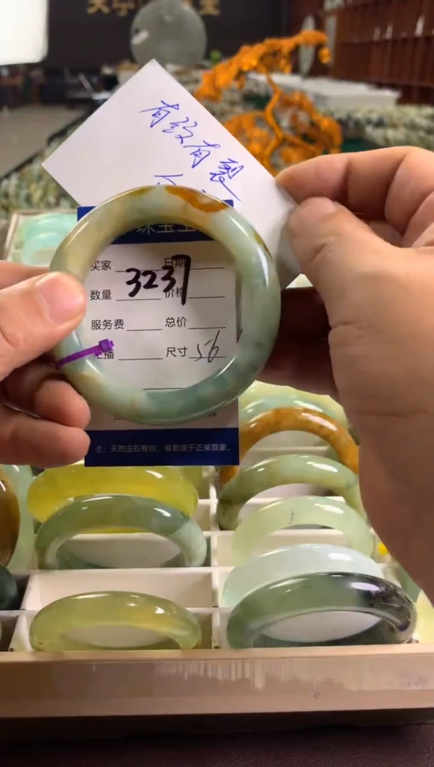未镶嵌蛇纹石玉手镯3237