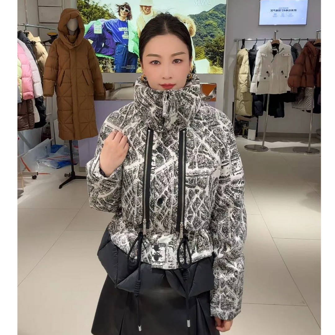 埃文羽绒服8265809  小款花色时尚休闲版