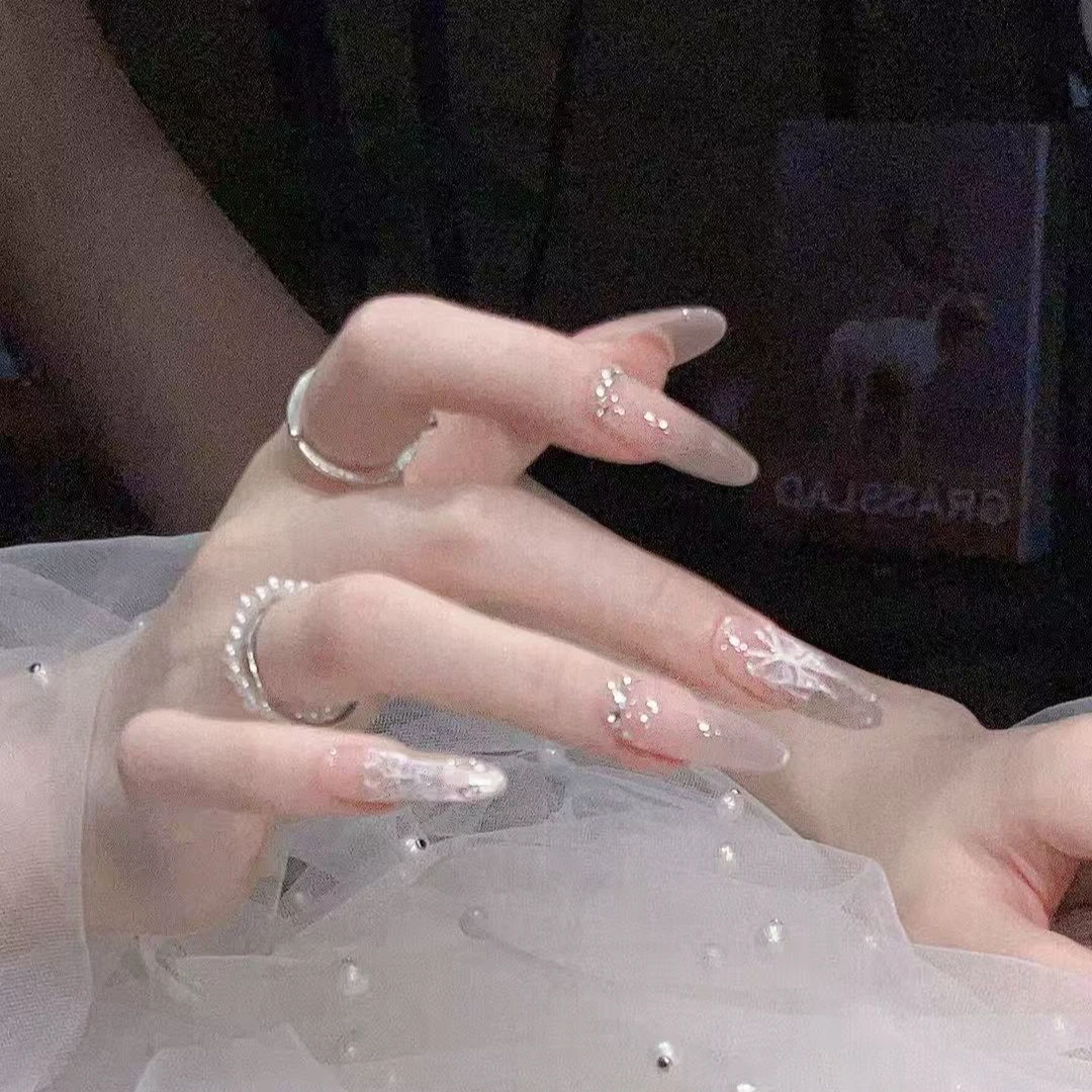 【蝶王】纯手工穿戴甲轻奢渐变显白纯欲Ins风爆闪蝴蝶美甲
