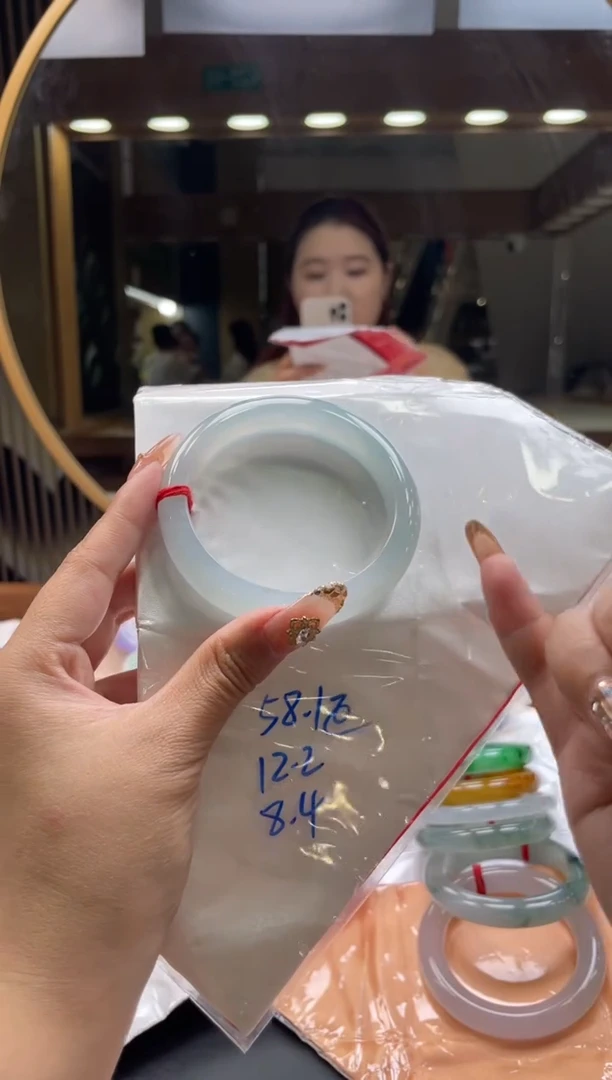 未镶嵌手镯翡翠【顶呱呱珠宝】天然缅甸A货翡翠手镯58.1mm
