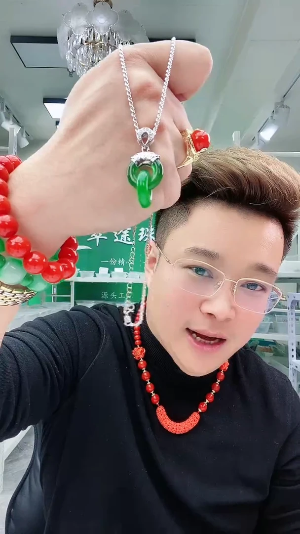 【闪购商品】翡翠颈饰银S925镶嵌D223项链