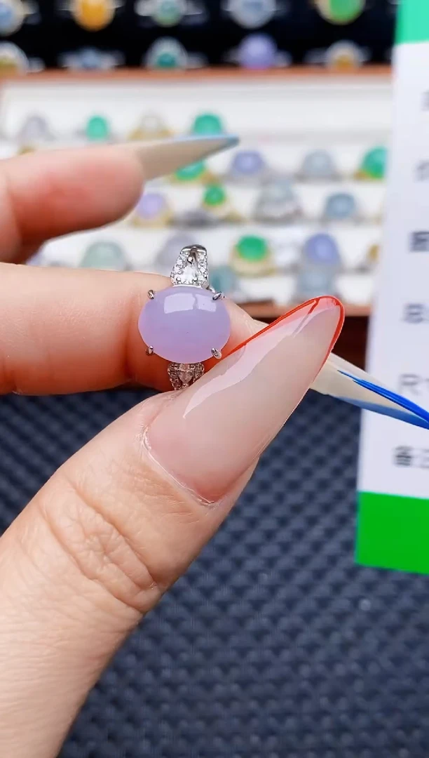 银S925镶嵌戒指翡翠2250