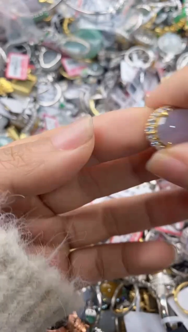 银S925镶嵌戒指翡翠7777---5