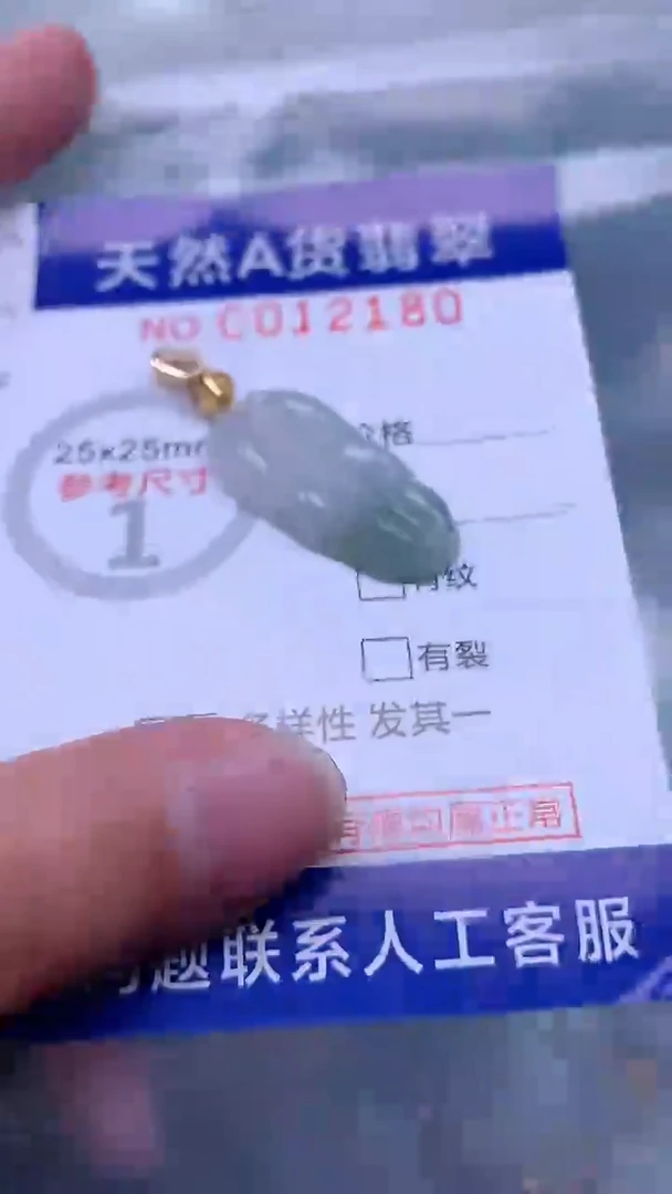 翡翠未镶嵌吊坠(不含链)1