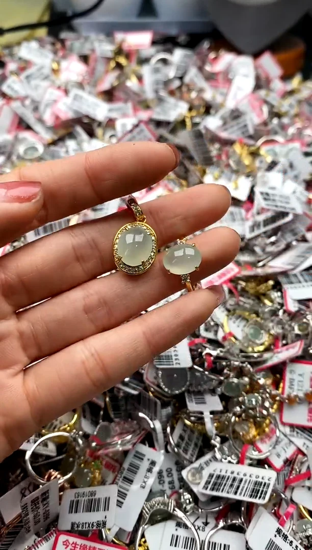 【闪购商品】翡翠戒指银S925镶嵌55555555    1