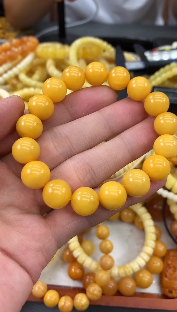 未镶嵌蜜蜡裸石手串