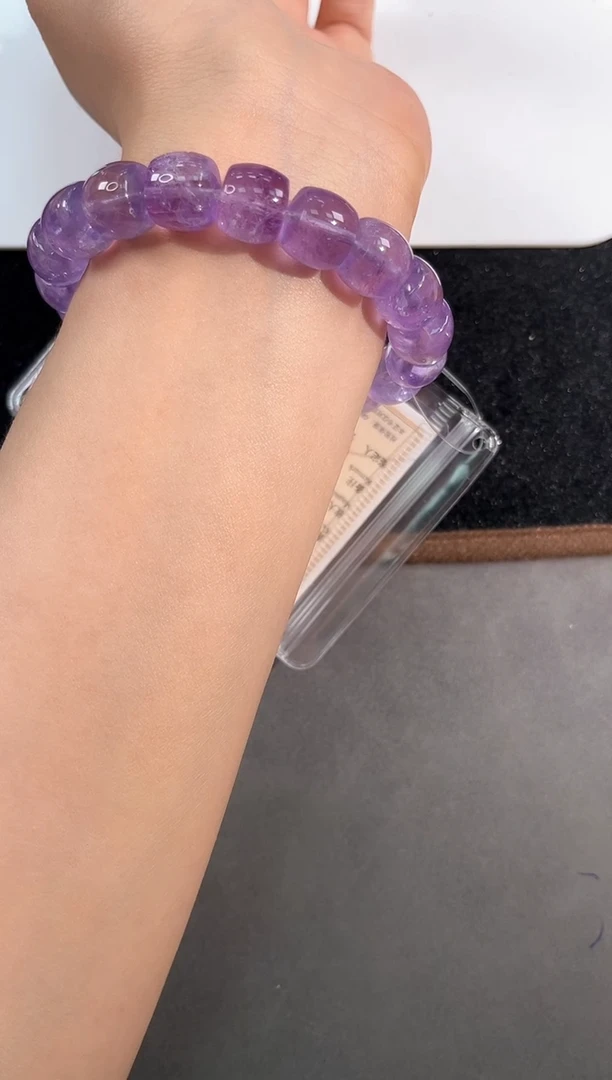 水晶手链未镶嵌61号仙女紫水老型单圈12mm