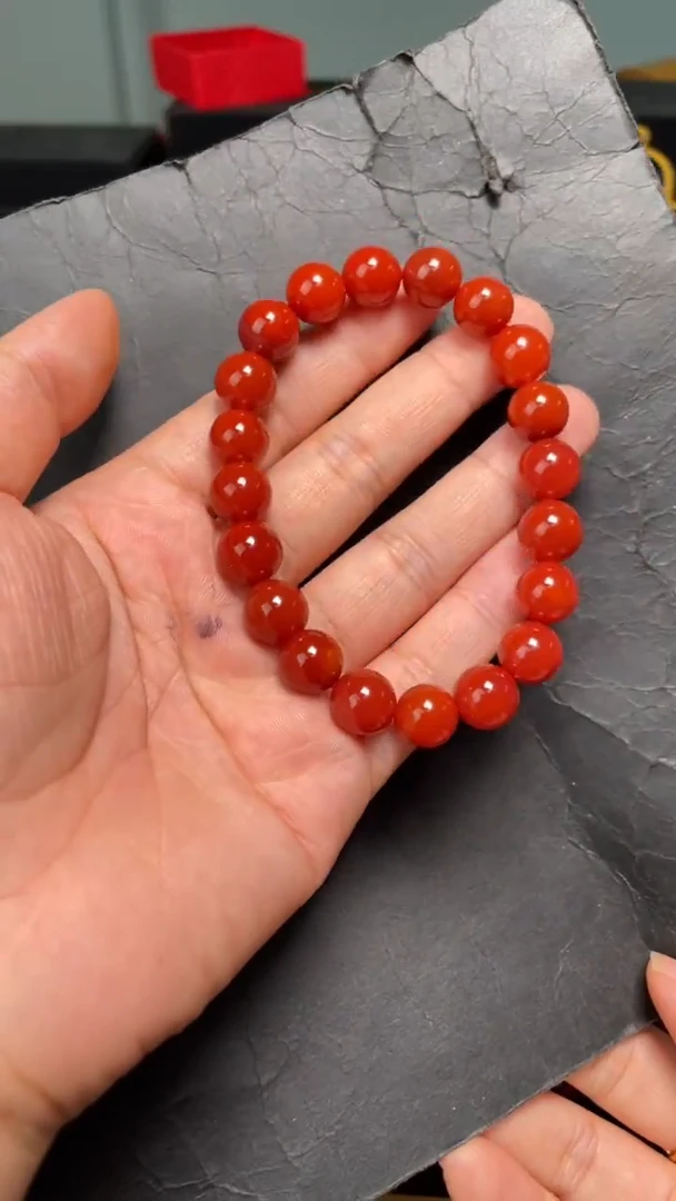 未镶嵌124南红玛瑙手串