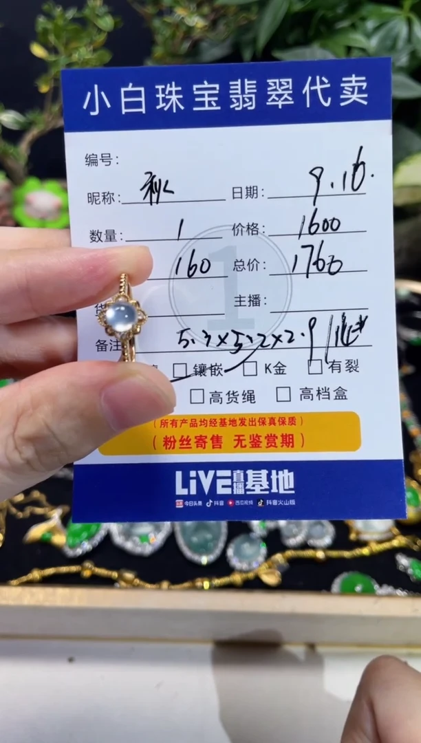 套链18K金镶嵌翡翠秋*戒指