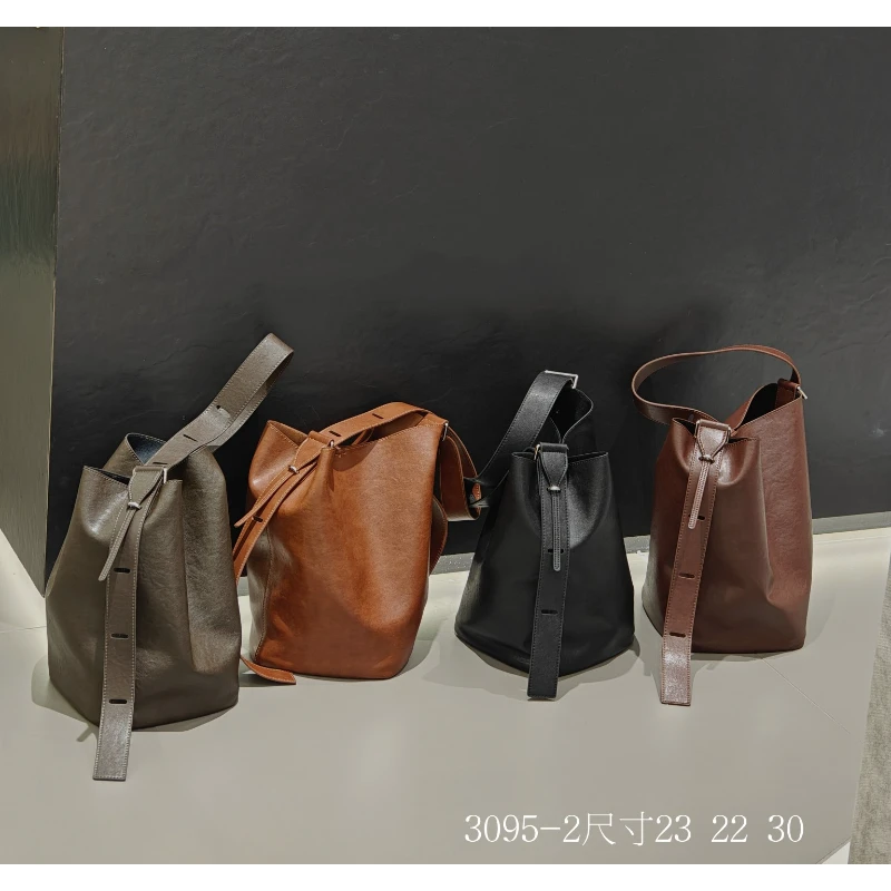 时尚休闲水桶包包百搭简约潮流单肩包K3095-2