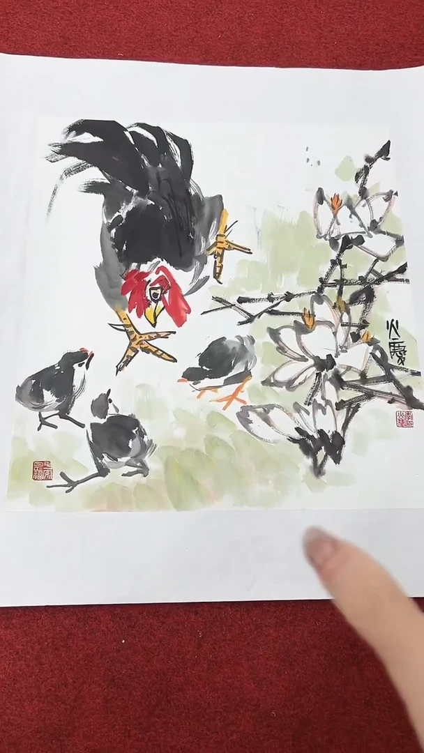 国画李火庆/国画/花鸟