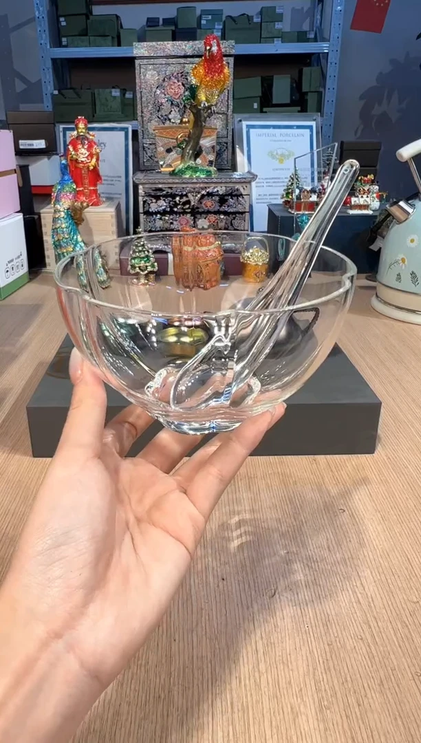 【闪购商品】杯214水晶花朵碗