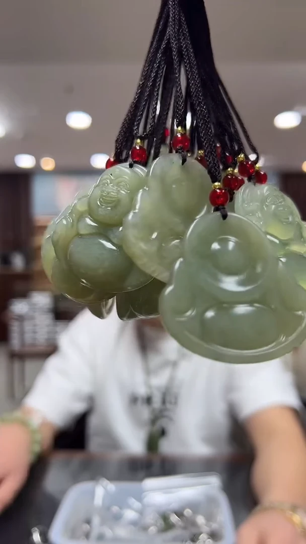 未镶嵌蛇纹石玉挂件佛公-多样性发货其中发一
