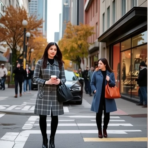 双面穿格子中长款新款秋冬外套气质大衣时尚百搭毛呢2025英伦风