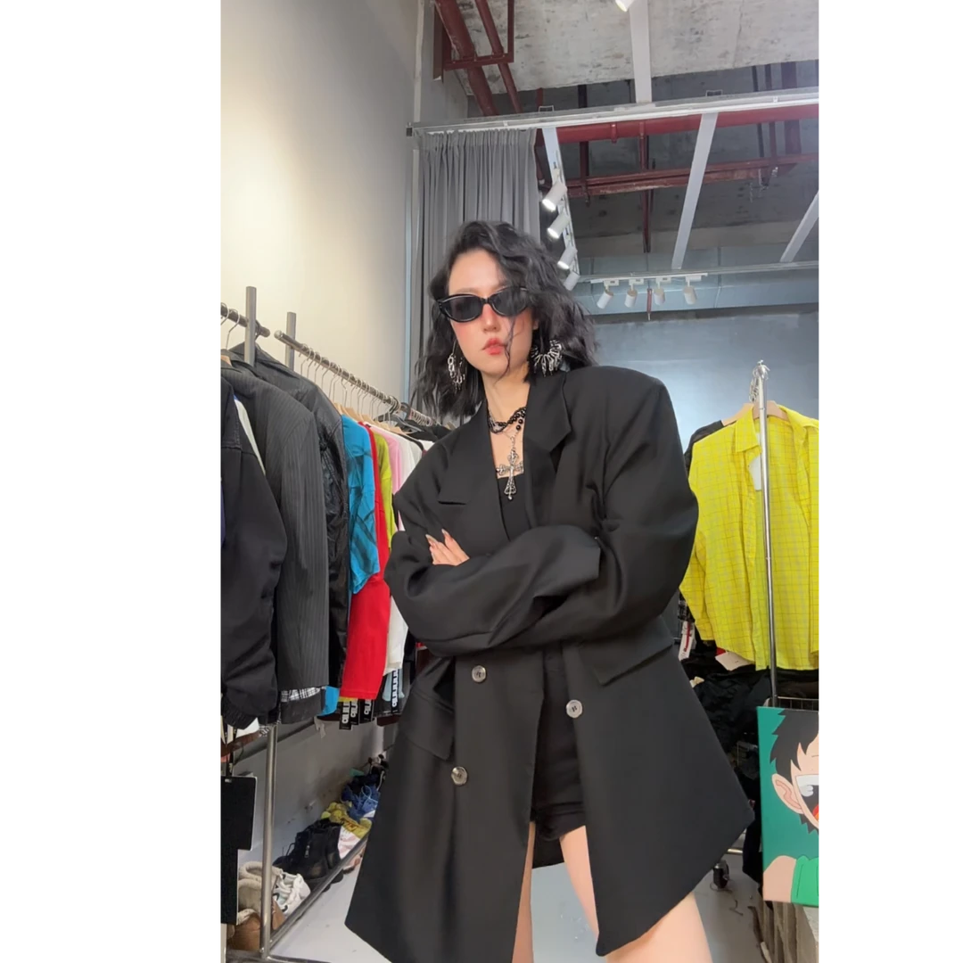 入秋粉丝福利 新款 纯黑色西装