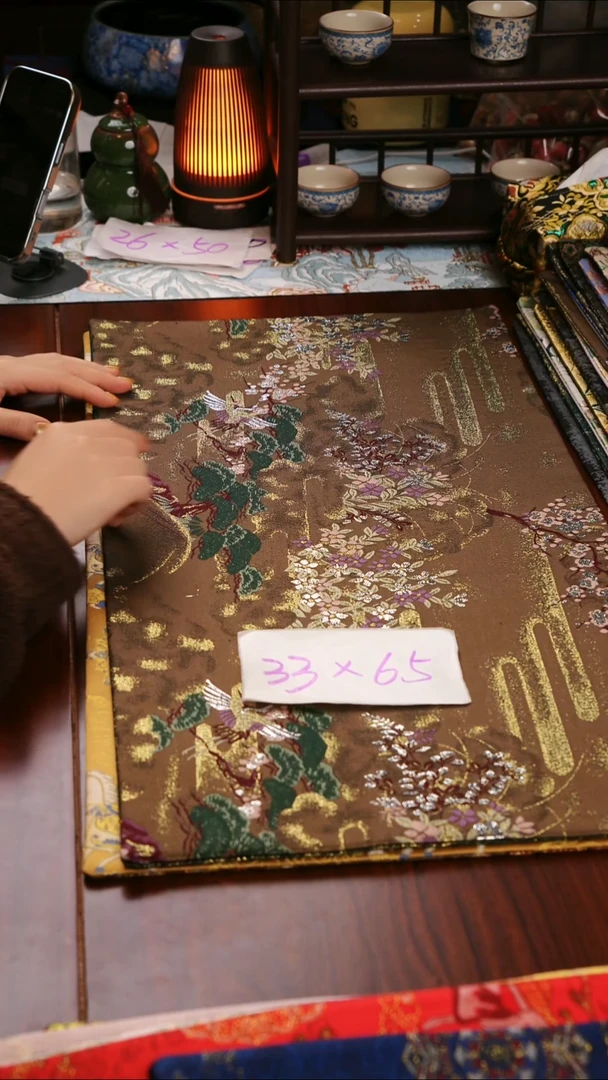 【福利西阵织世外桃源双面】中国风干泡织锦茶席33*65