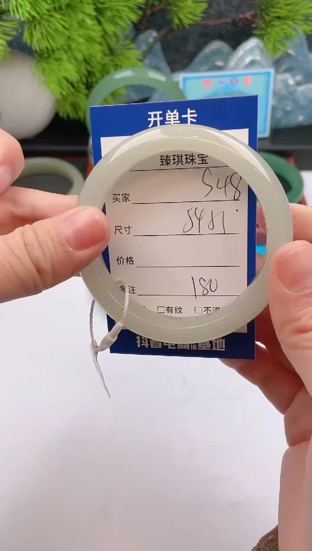 【闪购商品】石英质玉手镯未镶嵌s48东陵玉微色差