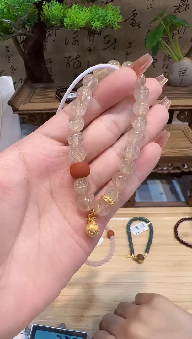 水晶手串未镶嵌手饰@@E6607