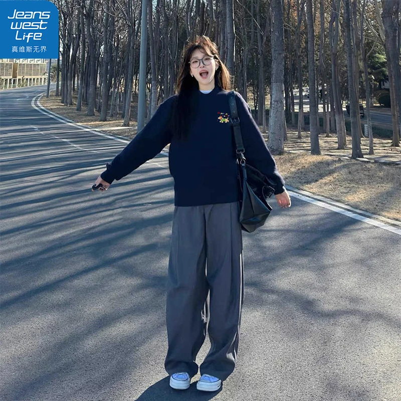 真维斯无界女复合羊羔绒圆卫冬季御寒软糯复古减龄时尚休闲上衣