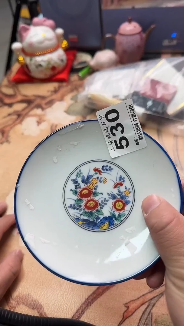 摆件喬*瓷器色釉上彩瓷器青花