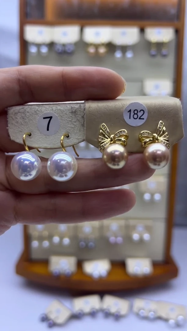 未镶嵌耳饰淡水珍珠7+182