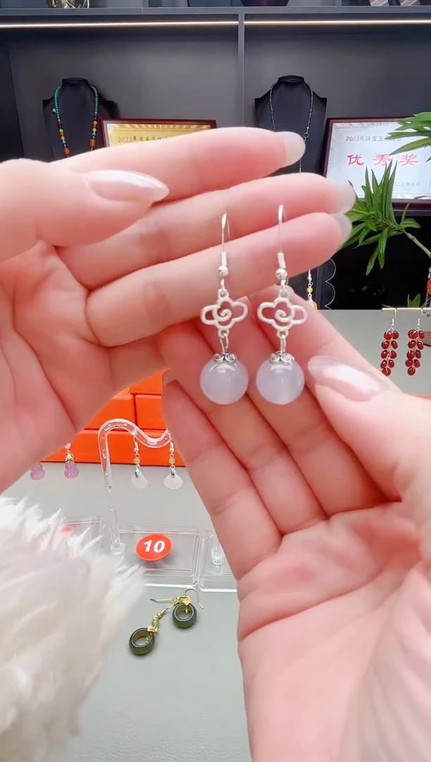 未镶嵌耳钉玛瑙/玉髓101