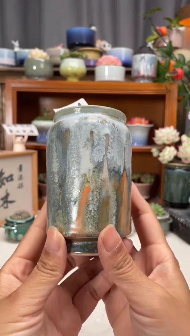 瓷片391知木小芳花盆