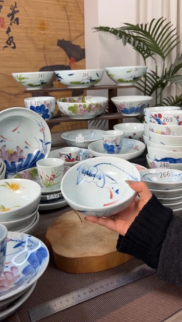 明舟中暇手绘6寸罗汉碗（随机图案单只装）