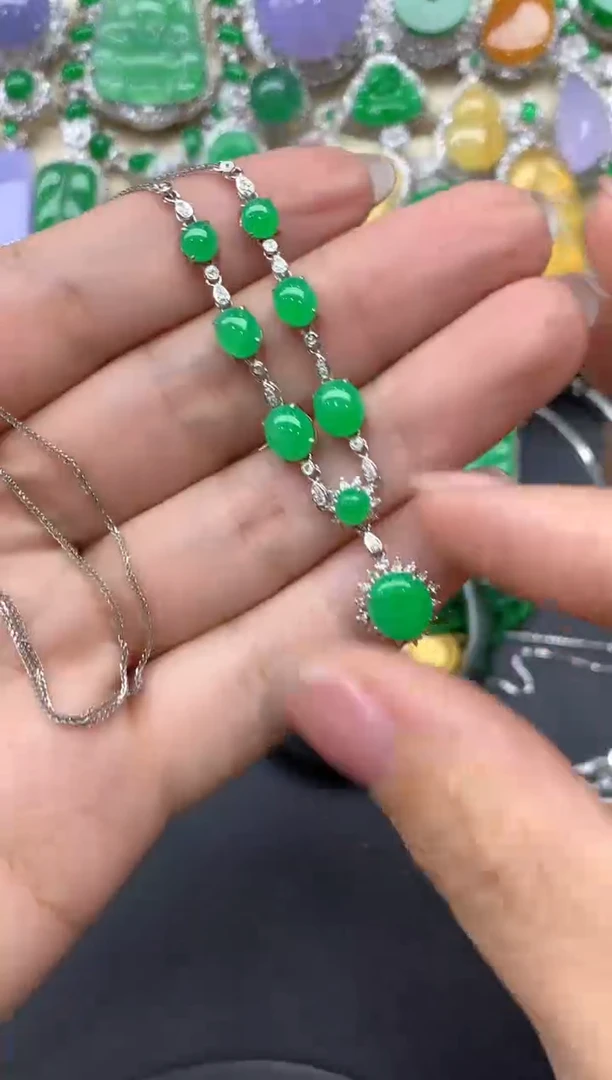 【闪购商品】翡翠颈饰18K金镶嵌409-中国好珍宝