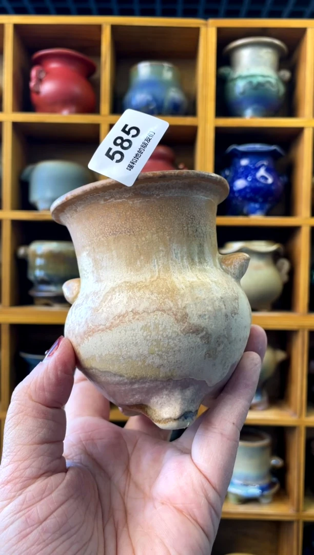 【闪购商品】陶585 内口6.5【喵喵团圆多肉盆】