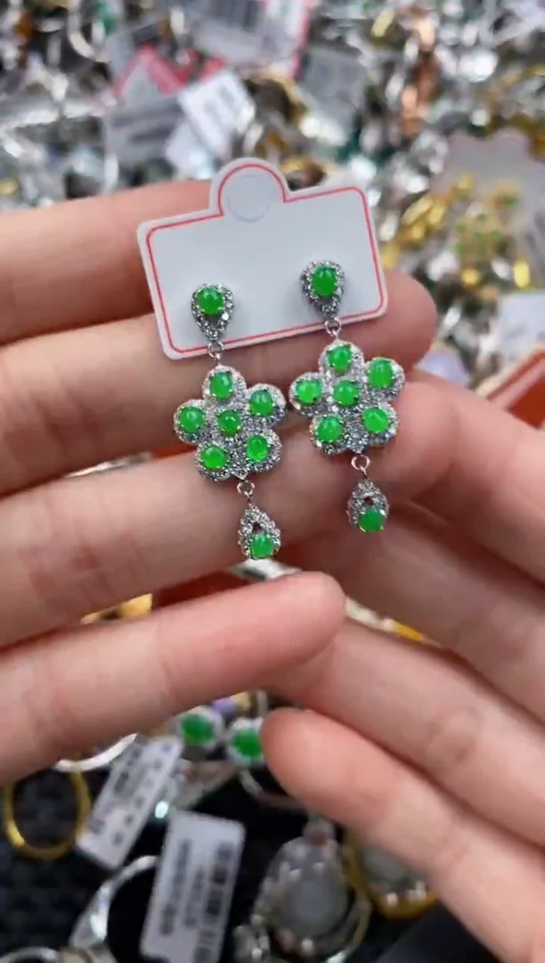 银S925镶嵌戒指翡翠555                   4