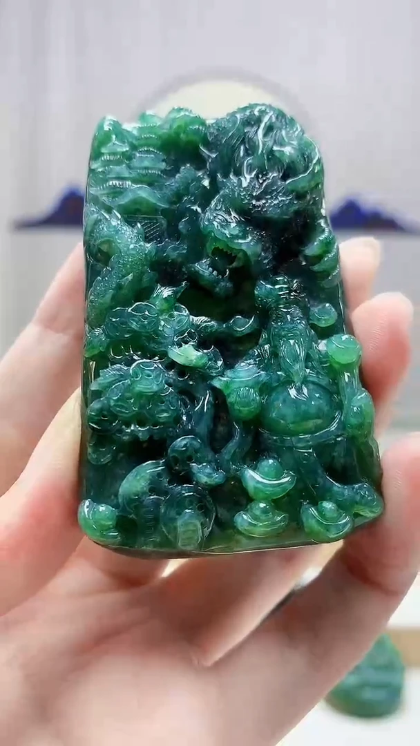 未镶嵌定制翡翠4917zm-毛货挂件财神178