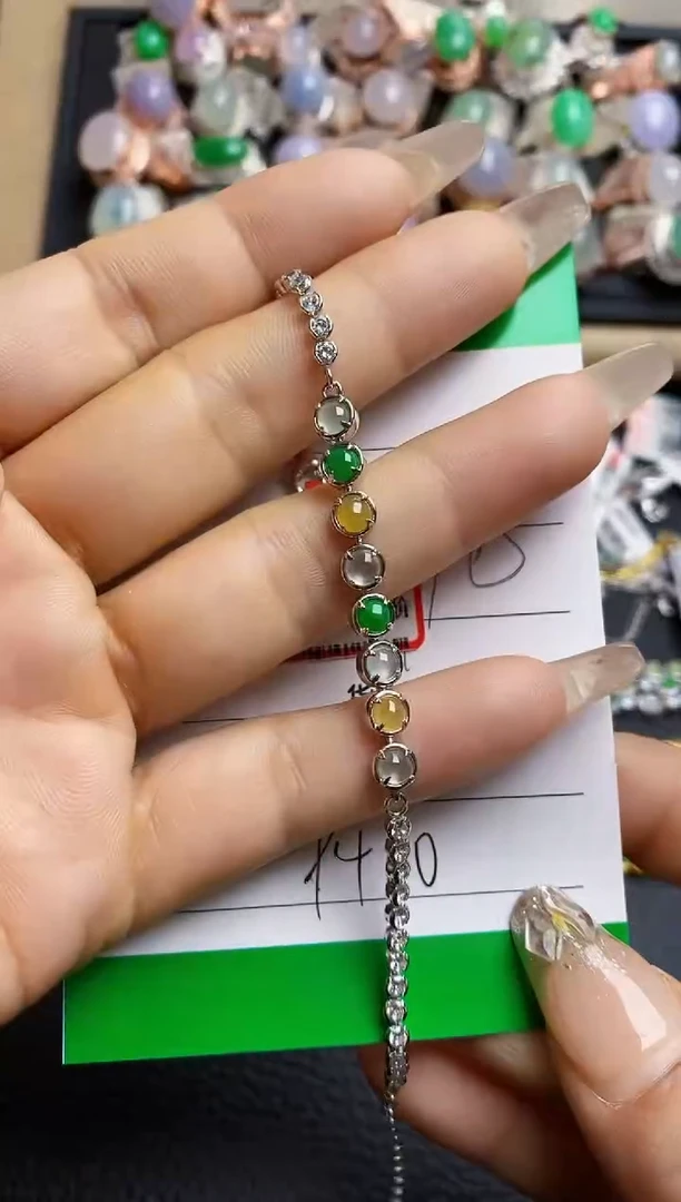 【闪购商品】翡翠戒指银S925镶嵌9460